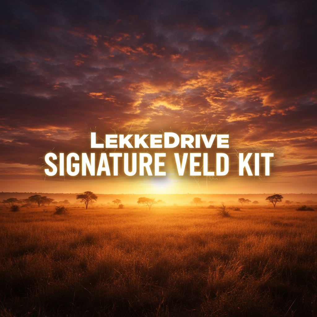 LekkeDrive Signature Veld Kit - Golden savanna veld at sunset